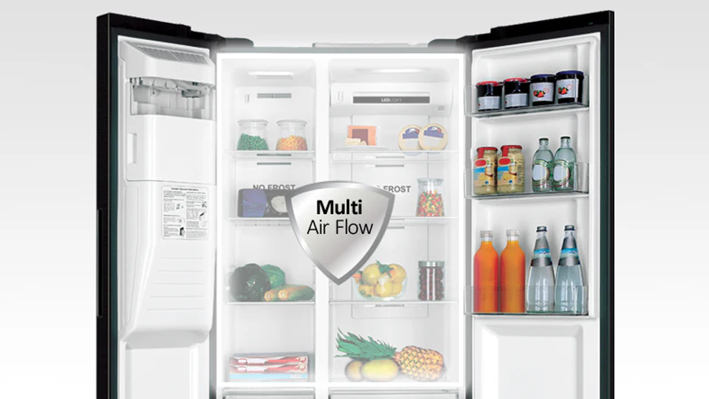 Haier SBS 90 Series 3 American Style Fridge Freezer HSR3918ENPG a4