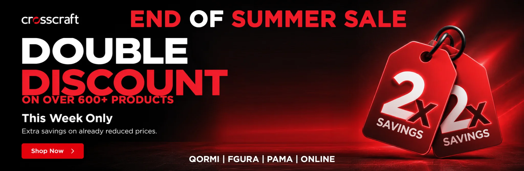 Crosscraft Summer Sale 2026 - Desktop