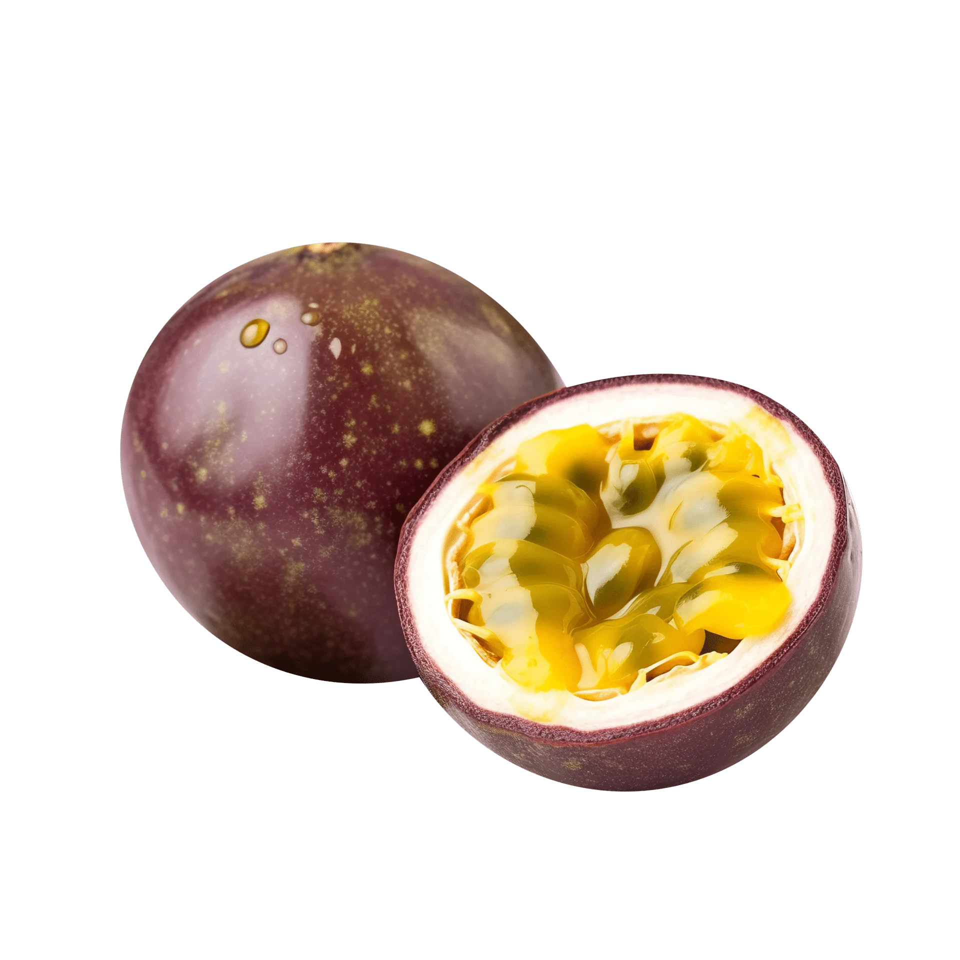 fresh-passion-fruit-with-slice-isolated-on-transparent-background-free-png