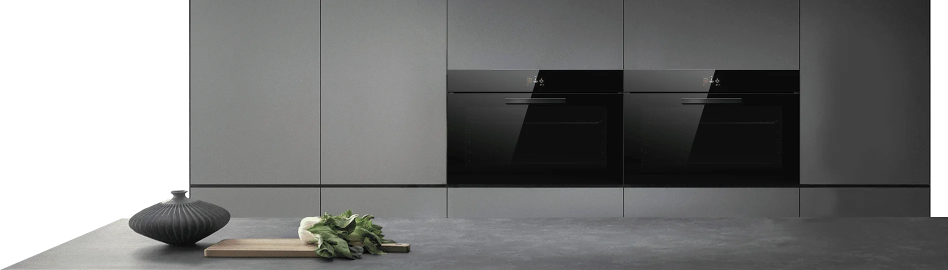 Whirlpool built-in ovens and microwave installed in a modern kitchen in Malta